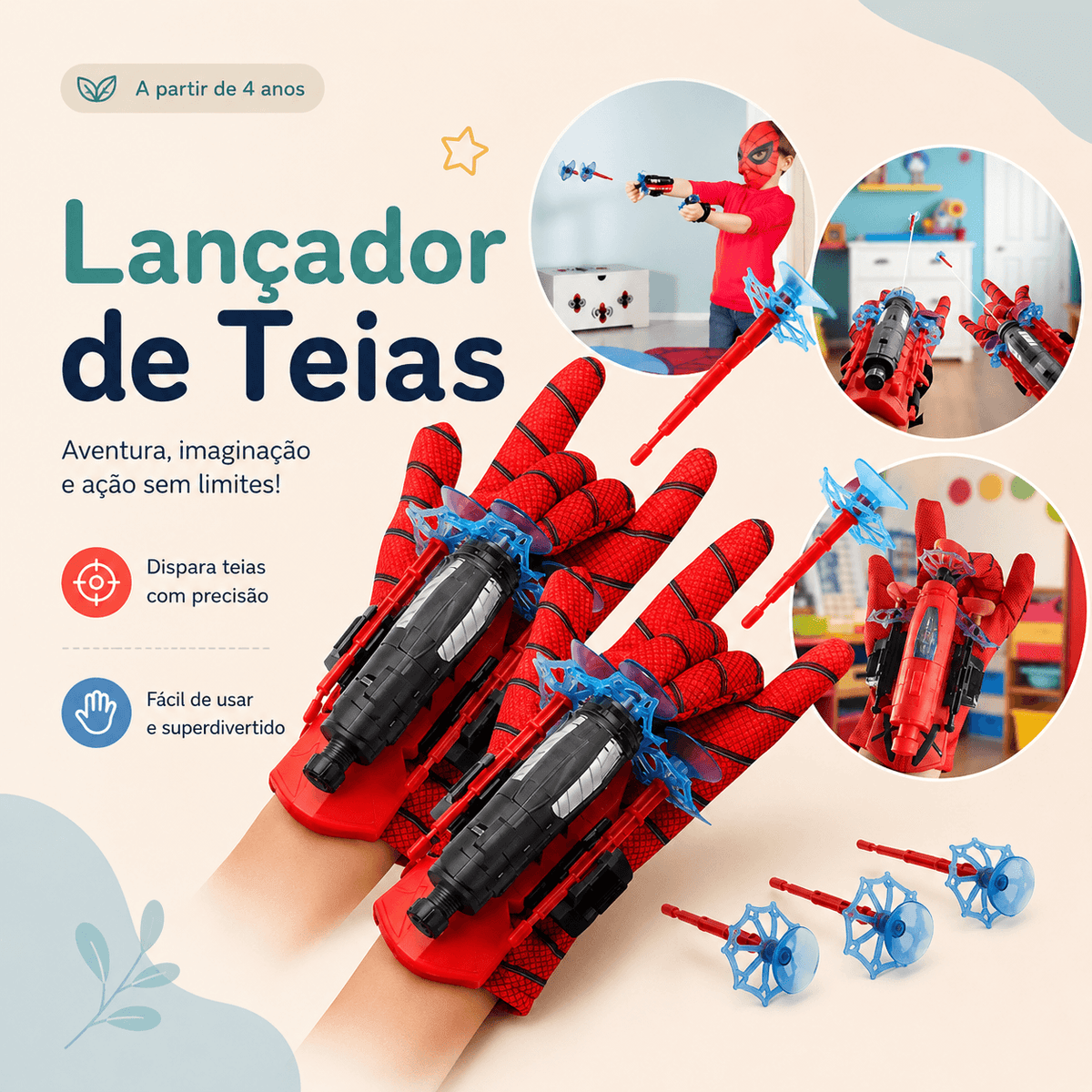 Lançador de Teias Homem Aranha + Brinde Exclusivo