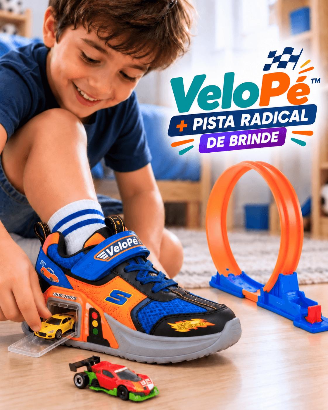 VeloPé™ - Tênis com Garagem Secreta + Pista Radical