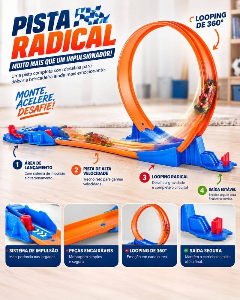 VeloPé™ - Tênis com Garagem Secreta + Pista Radical