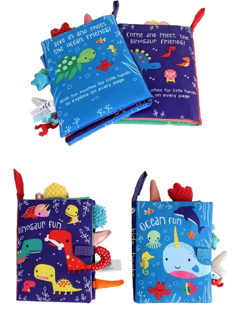 SafariBook | Livro de Pano Montessori com Caudas Divertidas