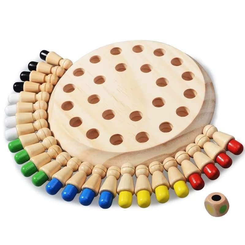 Jogo de Memória em Madeira - Montessori Brinquedos