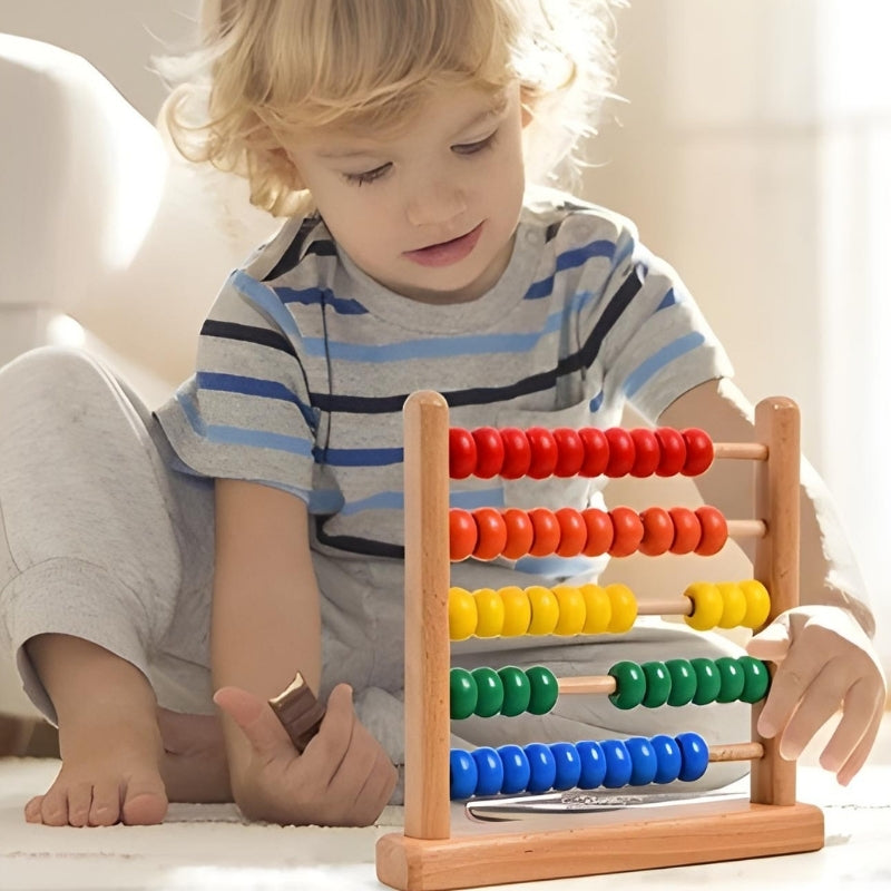 Ábaco de Madeira | Estímulo Montessori para Crianças